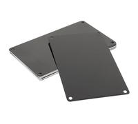 SOLUSTRE Blank Sturdy Metal Tags Rectangle Black Aluminium 20pcs Engraving Plates All-Purpose Solution with Professional Appearance and Refined Style for Office Desks and Industries