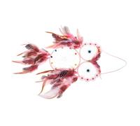 SOLUSTRE Boho Owl Dream Catcher Wall Ornament Handmade Artistic Hanging Decor for Bedroom Living Room Wedding Party Easy to Mount Unique Wisdom Design Home Decoration