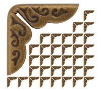 SOLUSTRE Book Corner Protectors Sturdy and Decorative Antique Style 50pcs Iron Scrapbook Album Corners for Menus and Albums for Crafts and Cardmaking
