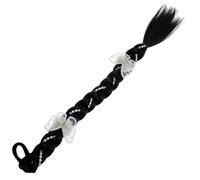 SOLUSTRE Braided Hair Extensions Fake Ponytail for Women Hair Styling Accessory in Black Made of High Temperature Fiber Instantly Solve Suitable for Important Events