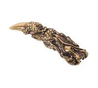 SOLUSTRE Brass Dragon Head Ornament, Classical Chinese Mythology Figurine for Feng Shui Desk, Office, Bookshelf Display with Prosperity Symbolism