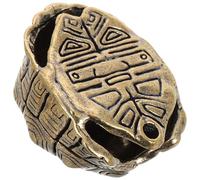 SOLUSTRE Brass Turtle Shell Keyring Pendant Pleasant Sound and Creative Design, Unique Golden Turtle Shell Charm for Car Hanging Decor and DIY Crafts