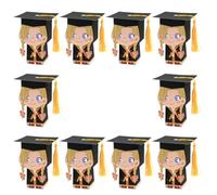 SOLUSTRE Candy Boxes Easy to Carry 10pcs Graduation Candy Box Doctoral Hat Paper Packaging Creative and Simple Design for Graduation Time
