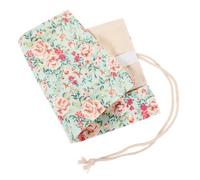 SOLUSTRE Canvas Roll up Pencil Case and Flexible Texture with Large Capacity Multifunction Pen Roll up Case to Prevent Pen Point from Breaking for Art Students and Water Colour Brushes