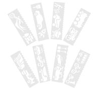 SOLUSTRE Car Drawing Stencils Set for Painting and Creating Decorations, White Pp Material with Cartoon Car Patterns, Enhances Hand-Eye Coordination and Stimulates Imagination, for ’s Art