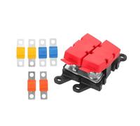 SOLUSTRE Car Fuse Holder Kit With Screw-Type Fuse Mount 2 Ways Distribution Block For Automotive Marine And Electronics Applications