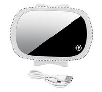 SOLUSTRE Car Vanity Mirror Led Light up Visor Mirror Rechargeable Makeup for Car Use Led Lights