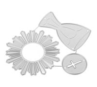 SOLUSTRE Carbon Steel Die Cut Cutting Dies for Home DIY Lovers Silver Delicate Unique Design Not Easy to Break Safe Use Wedding Invitation Card Decoration Holiday Decorations Scrapbooking