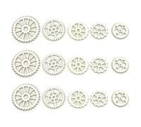 SOLUSTRE Carved Hollow Out Crafts Mini Wooden Slices 100pcs Material, Khaki Colour, for Birthday Crafting and Developing Imagination for Art Projects