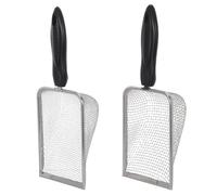 SOLUSTRE Cat Litter Scoops for Efficient Sifting with Long Handle Stainless Steel 2pcs and Mesh Scoop and Heavy Duty Pet Waste Removal in High Traffic Litter Boxes