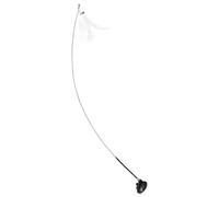 SOLUSTRE Cat Teaser Stick with Suction Cup and Bell Artificial Feather for Cats to Mood and Stress Safe Plastic and Metal Material for Playing at Home