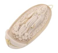 SOLUSTRE Catholic Wall Hanging Holy Water Font, Resin Holy Water Holder, White, 14x7x3.5cm, for Home Entrance and Church Decoration