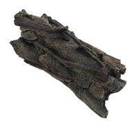 SOLUSTRE Cave for Reptile Shelter Log Decor Hide Stump Hollow Tree Resin Away Cave Secure Retreat Terrarium Geckos Frogs Aquarium Landscape