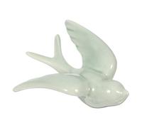 SOLUSTRE Ceramic Bird Wall Decor Bird Shape Wall Hanging Decoration Light Green for Work Shop and Living Room with Brighten up Space and Long-time Decoration Features