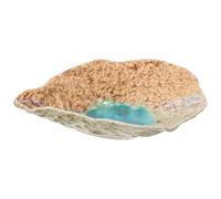SOLUSTRE Ceramic Butterfly Feeder and Feeding Pot with Large Capacity Watering Dish, Decorative Brown Tray for Garden Use, Butterflies in Outdoor Gardening