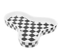 SOLUSTRE Ceramic Dipping Bowls with Unique Design Black Ceramic Plate Featuring Smooth Surface, Kitchen Dessert Plate and Food Serving Dishes for Family Reunions or Birthday Wedding Party