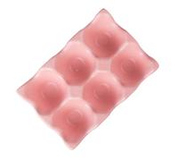 SOLUSTRE Ceramic Egg Holder 6 Grids Pink Refrigerator Egg Storage Container Non-slip Shockproof