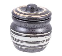 SOLUSTRE Ceramic Seasoning Pot Small Mustard Container Stable Base for Kitchen Japanese Condiment Storage Salt Sugar Pepper Holder