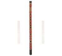 SOLUSTRE Chinese Bamboo Flute for Beginners with Easy to Tune Feature and Flute Film, D Key Traditional Musical Instrument Made of Bamboo, Simple and Appearance Suitable for Students
