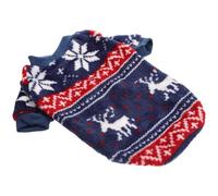 SOLUSTRE Christmas Dog Costume with Adorable Christmas Patterns Design, Polyester Material, Supple and Friendly to Skin, for Outdoor Activity and Cold Days, Comfortable Pet Clothes