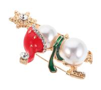 SOLUSTRE Christmas Snowman Brooch Pin with Rhinestones and Enamel, Festive Lapel Pin for Winter Season, Versatile Accessory and Holiday Outfit Accent, for Gifting Or Personal Use