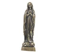 SOLUSTRE Classic Brass Mary Figurine Statue Decor Religious Ornament for Home Office Church Devotion Desktop Adornment Symbol of Faith and Tranquility