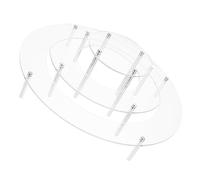 SOLUSTRE Clear Acrylic Cake Stand with Tiered Buffet Risers Cupcake Dessert Display Rack for Wedding Birthday Party and Home Use Multi Functional Transparent Food Presentation Organizer
