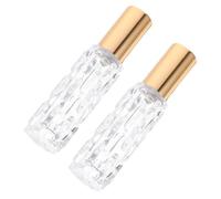 SOLUSTRE Cocktail Bitters Spray Bottle Set 2pcs, Glass Refillable Atomizer Bottles for Coffee Bitters, Gold Crystal Glass Mist Sprayer for Bar Use and Cocktail Drinks