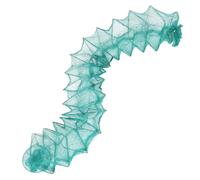 SOLUSTRE Collapsible Nylon Fishing Net Trap for Shrimp and Fish with 16-section Design Safe to Grab Fish for Boat Fishing Sturdy Green Catch Net