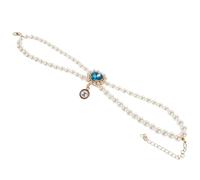 SOLUSTRE Collar and Heart Pendant Adjustable with Double Layer Faux Pearl Design Lightweight Plastic and Metal Material for Comfortable Fit, for Female Puppies at Weddings