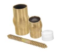 SOLUSTRE Copper Cane Joint Set with Slip Brass Ferrule for Secure Walking Stick Assembly Elderly Cane Replacement Accessories for Indoor and Outdoor Use