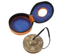 SOLUSTRE Copper Meditation Cymbals Bell with High Pitched Tone, Convenient and Practical Hand Percussion Instrument for Sound Therapy and Mindfulness
