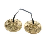 SOLUSTRE Copper Yoga Cymbals Meditation Bell Lightweight Hand Percussion Instrument Easy to Carry for Yoga and Meditation Relaxation