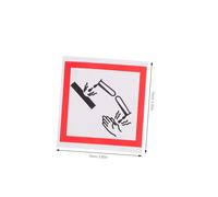 SOLUSTRE Corrosive Material Safety Labels with High Visibility Warning Paper Stickers 5pcs Self Adhesive for Hazardous Chemicals for Workplace Safety
