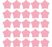 SOLUSTRE Cotton Pads Versatile for Face Cleansing and Makeup Removal Star-shaped 25pcs Pink Wood Pulp Cotton Sponges, Soft and Practical Cleaning Tool for On-the-go Use by Women