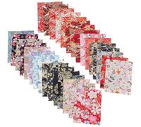 SOLUSTRE Cotton Patchwork Fabric Bundle Quilting Cloth 30 Sheets Fine Workmanship and Good Touch for DIY Hand-Making Crafts Suitable for Sewing and Craft Projects