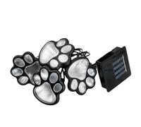 SOLUSTRE Creative Cat Paw Solar Garden Light, Solar Powered Abs Outdoor Path Lamp, Convenient and Unique Design for Sidewalks and Garden Views, Black Waterproof Ornament