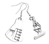 SOLUSTRE Creative Microscope Science Earrings for Women and Biology Chemistry Dangle Jewelry Fashionable Lightweight Gift for Teachers and Scientists
