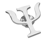 SOLUSTRE Creative Psychological Letter Brooch Pin Unique Symbol Decorative Pin for Backpacks Socks Retro Alloy Brooch for Men Women Thoughtful for Psychology Lovers Students