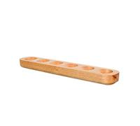 SOLUSTRE Creative Wooden Egg Storage Plate Solid Wood Organizer Grid Protection Tabletop Display Tray for Eggs Fine Polishing Single Row Household Use