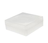 SOLUSTRE Cryogenic Tube Storage Box 100-well for 1.5ml 1.8ml 2ml Freezing Test Tubes Sturdy Polycarbonate Vial Rack Compartments for Laboratory and Research Use