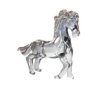SOLUSTRE Crystal Horse Figurine Transparent Crystal Sculpture for Home Office Decor Realistic Animal Art Collectible Ornament Symbolizing Strength and Prosperity Elegant Tabletop for