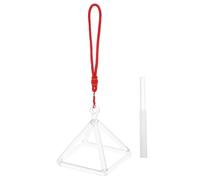 SOLUSTRE Crystal Singing Pyramid Meditation Sound Bowl Therapy Tool Mallet Percussion Instrument for Yoga Chakra Healing