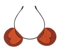 SOLUSTRE Cute Brown Monkey Ears Headband for Women, Lightweight Felt Animal Headband with Iron Frame, Easy to Wear Daily Head Decoration and Halloween Party Accessory