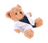 SOLUSTRE Cute Plush Doctor Bear Stuffed Animal Unique Soft for Thoughtful for Newborns Collectors Beautiful Decoration for Home Room