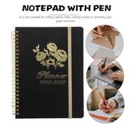 SOLUSTRE Daily Planner A5 with Hardcover Spiral Journal, Weekly Monthly Planner Featuring Multifunctional Ample Space and Elegant Aesthetic Design for Work and Study, Black Paper and Iron