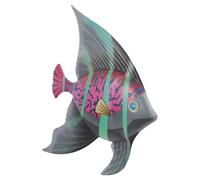 SOLUSTRE Decorative Iron Fish Wall Hanging 3d Sculpture Bright Colour Eye-catching Wall Art Decoration for Bedroom and Hotel