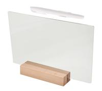 SOLUSTRE Desktop Acrylic Message Board Luminous Base with Erasable Pen Light up Note Board Easy to Write and Erase Simple and Generous Look Design for School Students