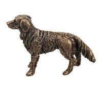 SOLUSTRE Desktop Decor Brass Ornament Vintage German Shepherd Dog Tabletop Statue for Dog Lover Gift