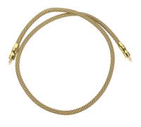 SOLUSTRE Digital Optical Audio Cable Pvc Material 1m Golden Square Head, Wear-proof and Pressure-proof High Transmission Frequency to 250mb/s, for Tv and Home Theater Sound Bar